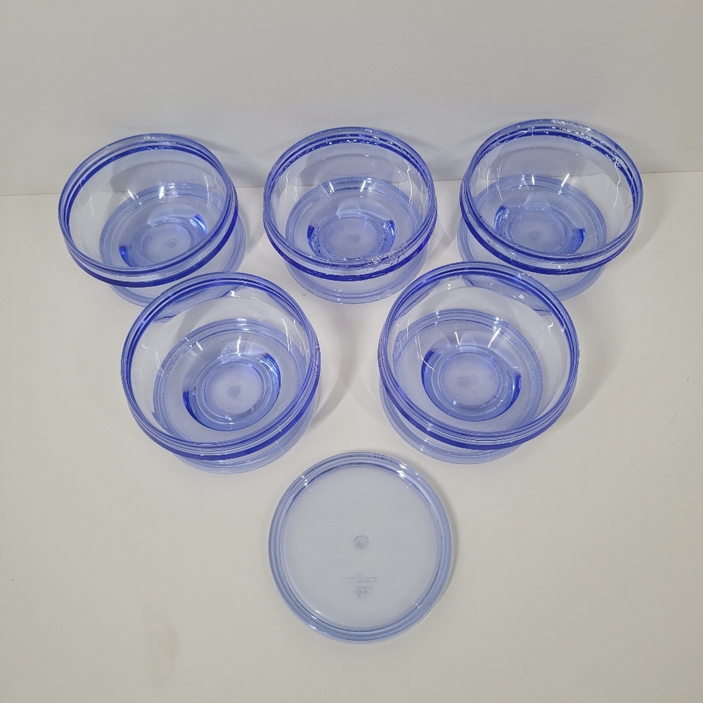 Vtg Designed By Arch. Alfio Di Bella Italy Blue Bowls and Small Plates